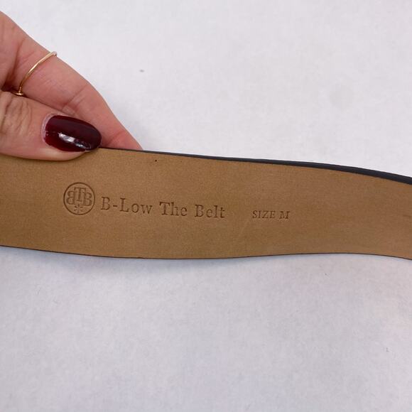 B-Low The Belt Calf Hair Leather Leopard Gold Belt Medium - Picture 3 of 3